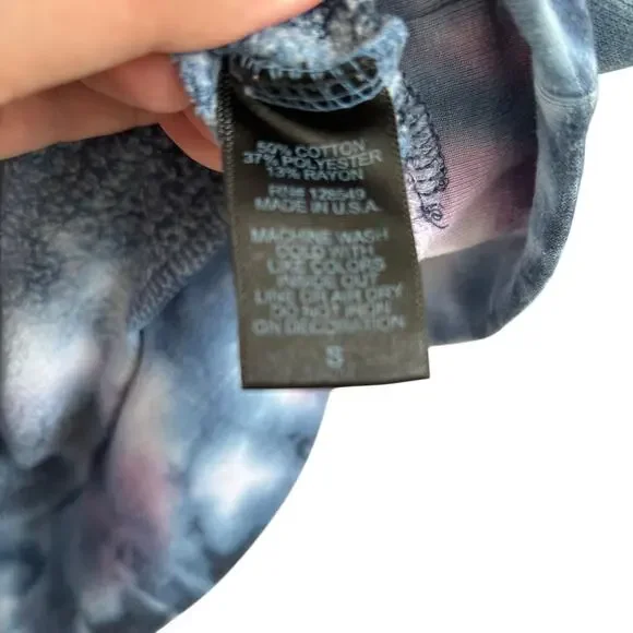 Aviator Nation Women's Small Ninja Pullover Hoodie Tie Dye Kangaroo Pocket - Picture 8 of 9